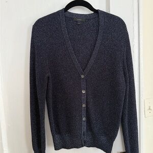 J. Crew Navy Textured Knit Top